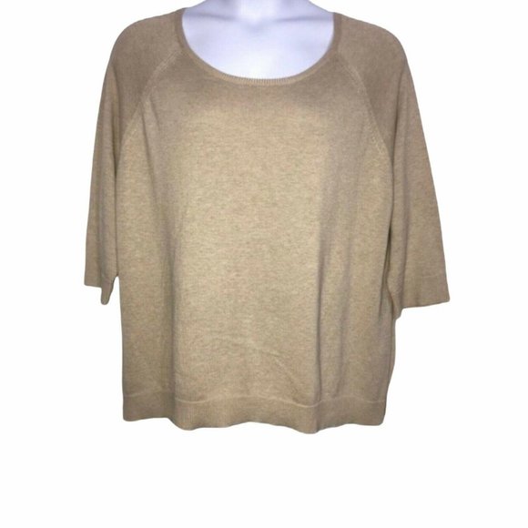 Lane Bryant Sweaters - Lane Bryant Tan Lightweight Pullover Sweater 22/24
